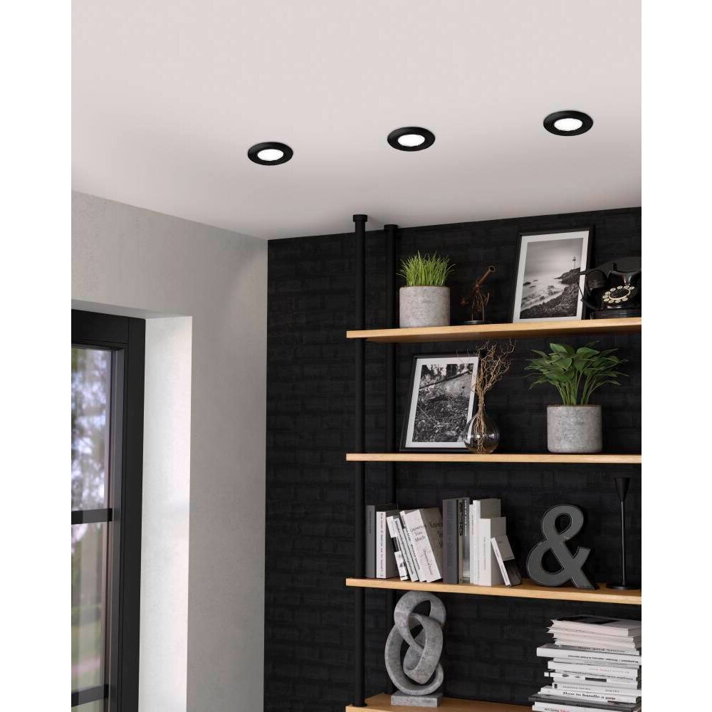 Eglo PENETO Einbauleuchte 3er Set LED Schwarz, 3-flammig main product photo