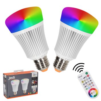 Candal E27 LED RGB 11 Watt 2200-6500 Kelvin 806 Lumen 2er Set mit Fernbedienung