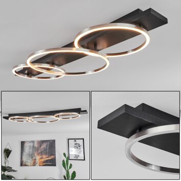 Pompu Deckenleuchte LED Schwarz, 3-flammig