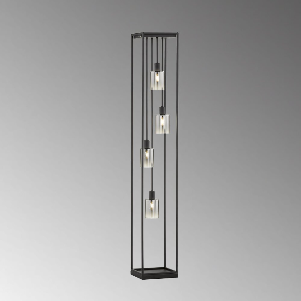 Fischer & Honsel Iska Stehleuchte Schwarz, 4-flammig main product photo
