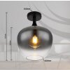 Globo MAXY Deckenleuchte Schwarz, 1-flammig