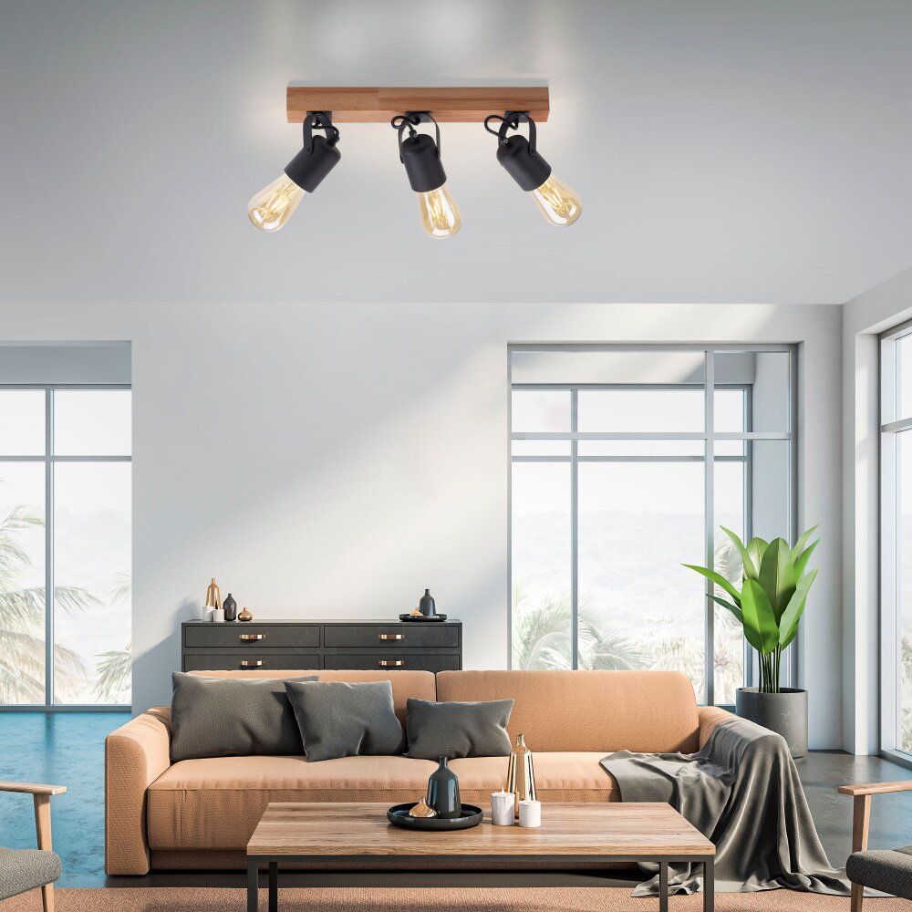 Leuchten Direkt CANOP Deckenleuchte Naturfarben, Schwarz, 3-flammig main product photo