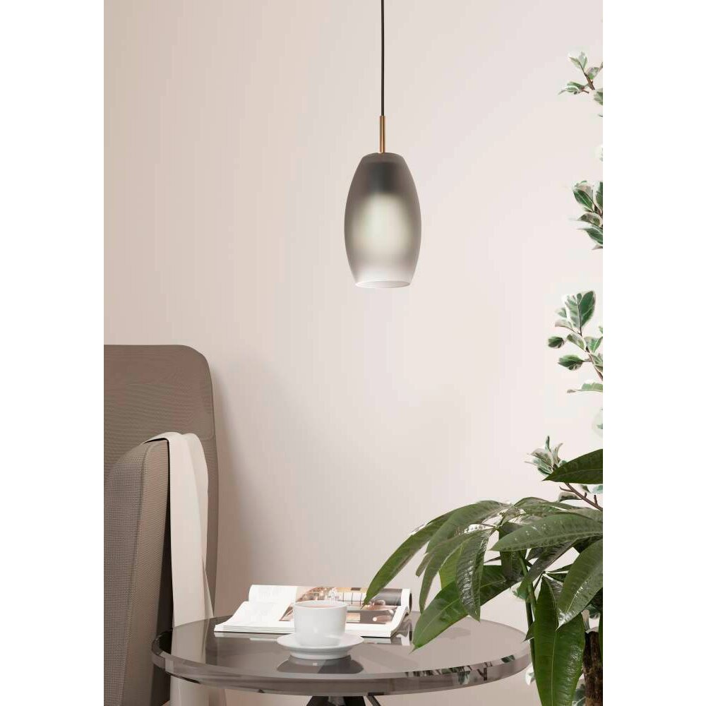 Eglo BATISTA Hängeleuchte Messing, Schwarz, 1-flammig main product photo
