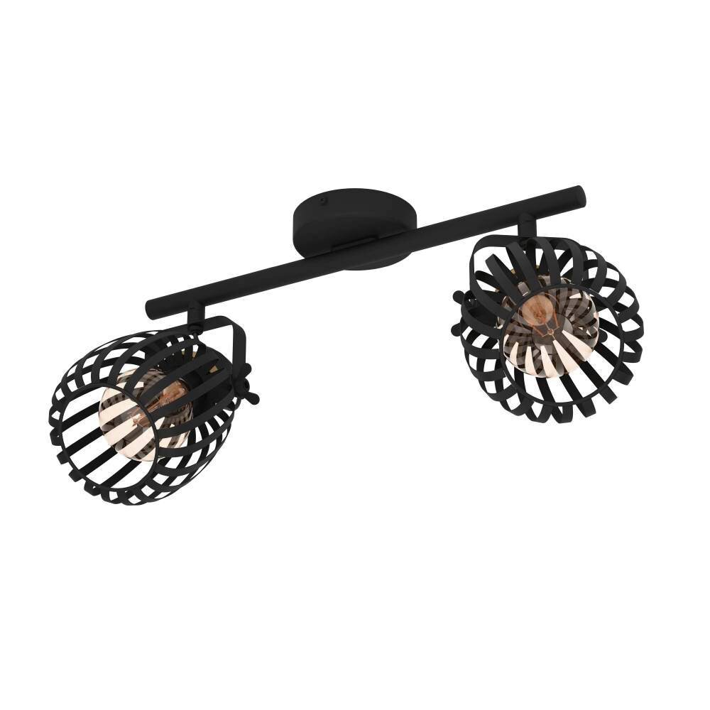 Eglo GIRONA Deckenleuchte Messing, Schwarz, 2-flammig main product photo