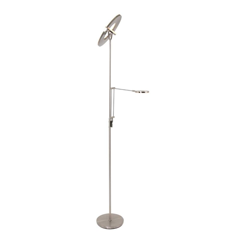 Steinhauer Soleil Deckenfluter LED Stahl gebürstet, 2-flammig