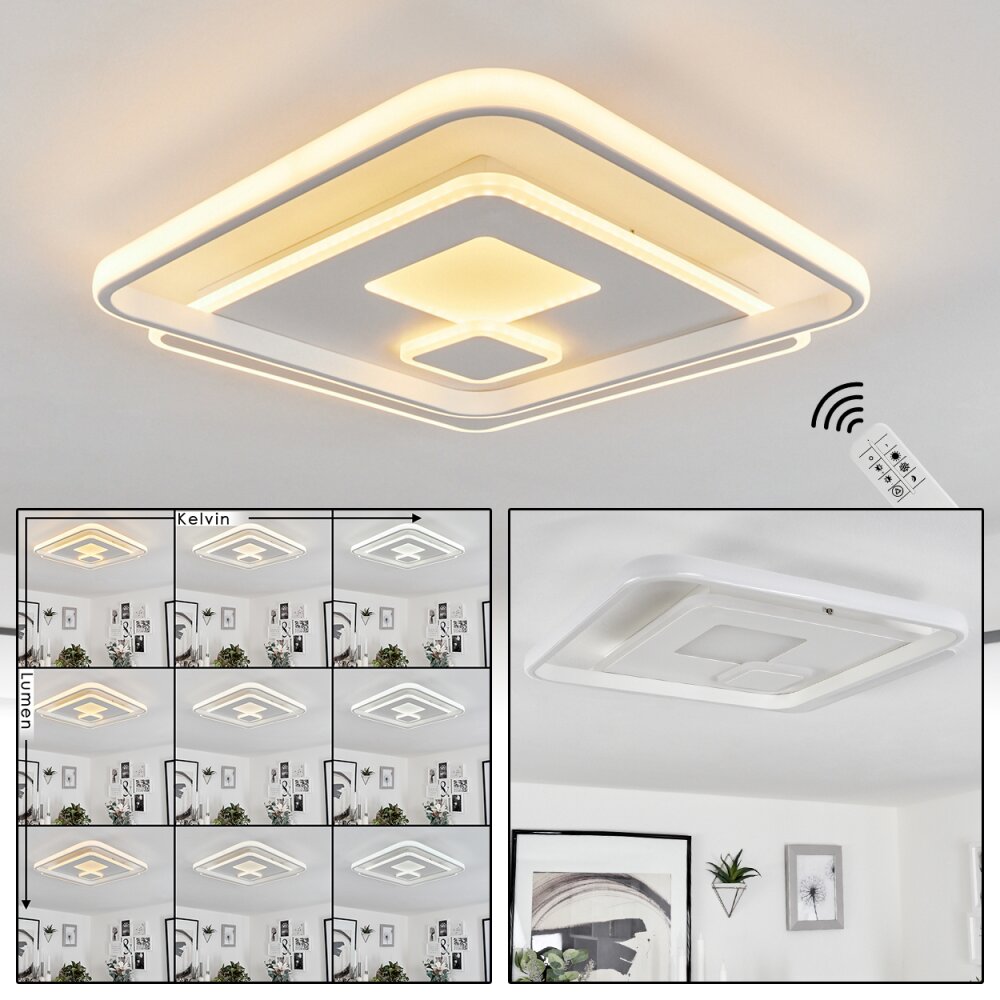 Selim Deckenleuchte LED Weiß, 1-flammig, Fernbedienung main product photo