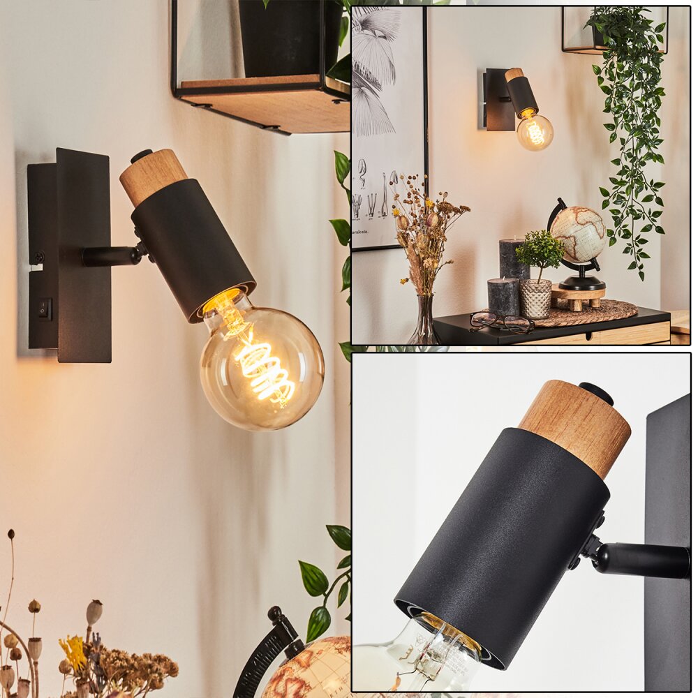 Brenier Wandleuchte Schwarz, 1-flammig main product photo