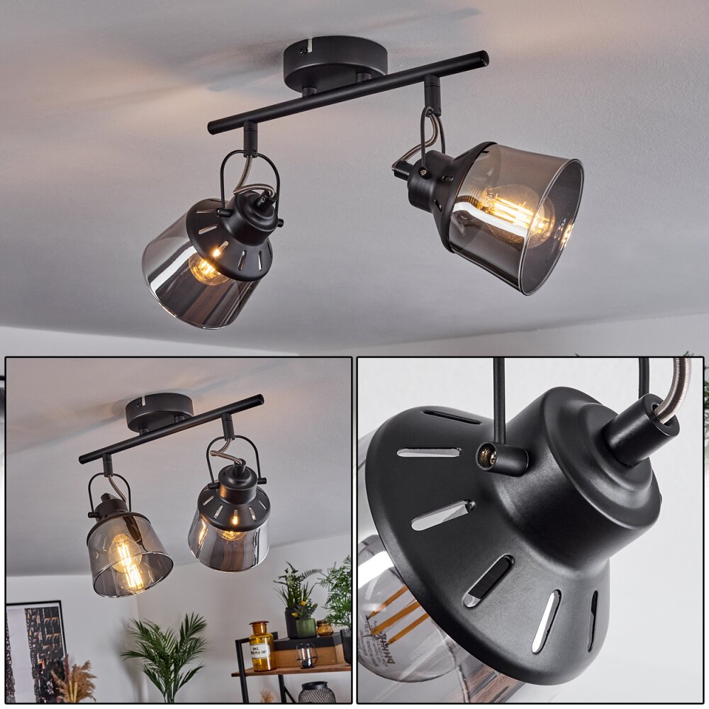 Safari Deckenleuchte Schwarz, 2-flammig main product photo