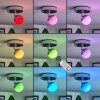 iDual Olivine Deckenleuchte LED Chrom, 1-flammig, Fernbedienung, Farbwechsler