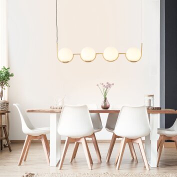 Brilliant Glint Pendelleuchte Gold, 4-flammig Brilliant Glint Pendelleuchte Gold, 4-flammig