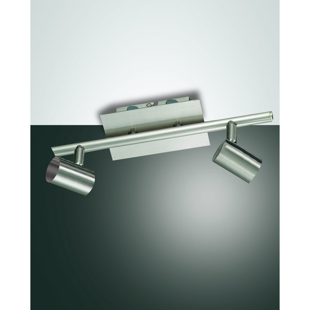 Fabas Luce Tucson Wandleuchte Nickel-Matt, 2-flammig main product photo