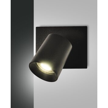 Fabas Luce Modo Wandleuchte Schwarz, 1-flammig