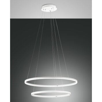 Fabas Luce Giotto Pendelleuchte LED Weiß, 2-flammig