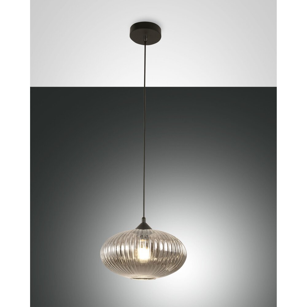 Fabas Luce Fiordaliso Pendelleuchte Schwarz, 1-flammig main product photo