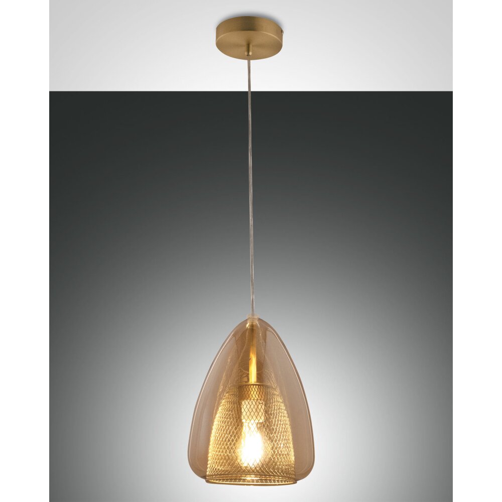 Fabas Luce Britton Pendelleuchte Messing, 1-flammig main product photo
