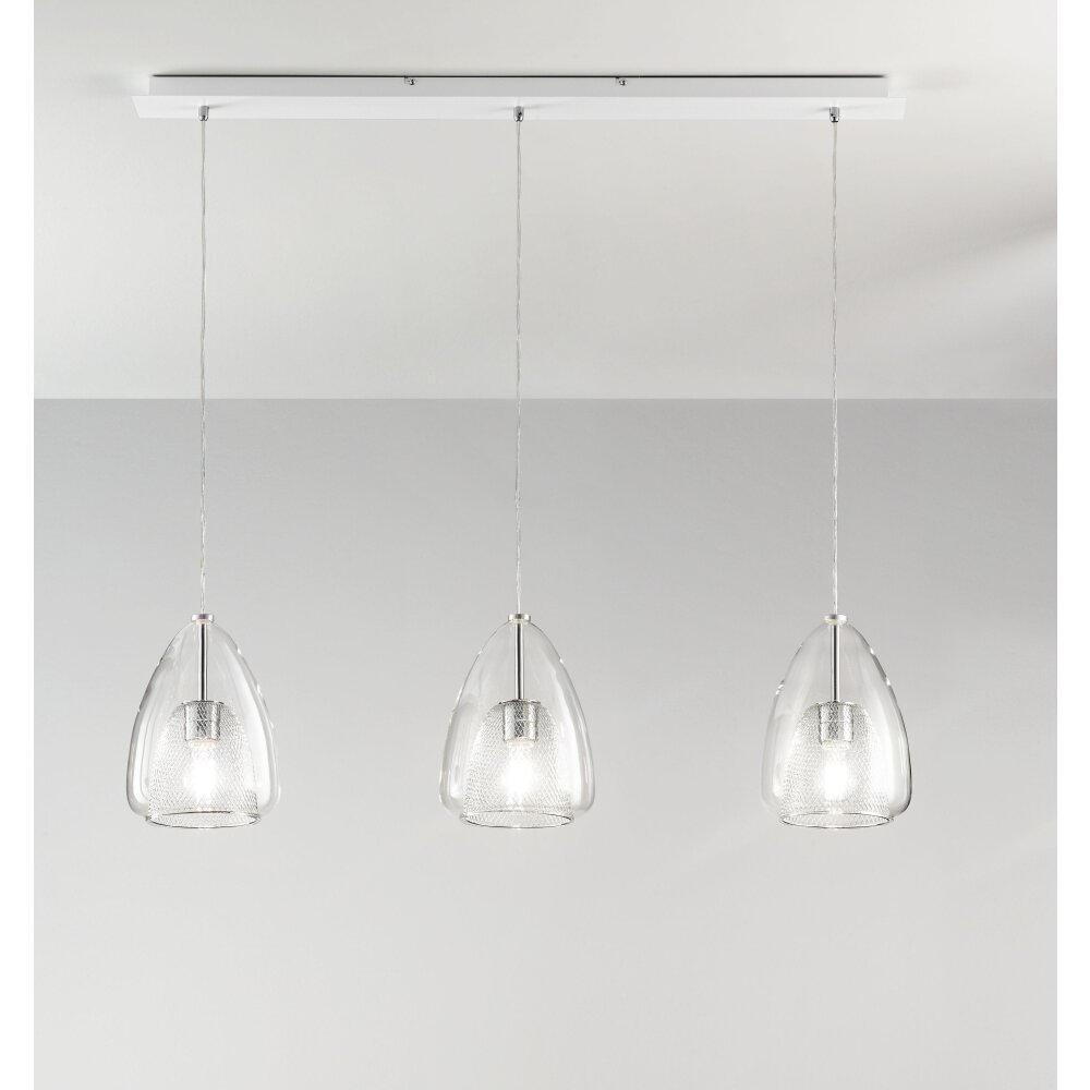 Fabas Luce Britton Pendelleuchte Weiß, 3-flammig main product photo