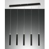 Fabas Luce Prado Pendelleuchte LED Schwarz, 5-flammig