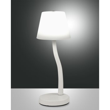 Fabas Luce Ibla Tischleuchte LED Weiß, 1-flammig