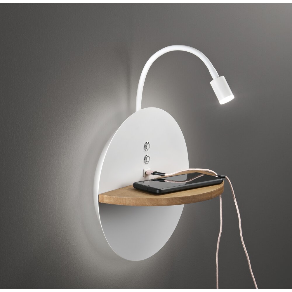 Fabas Luce Dual Wandleuchte LED Naturfarben, Weiß, 2-flammig main product photo
