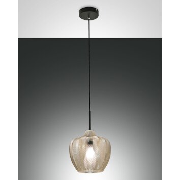 Fabas Luce Gallura Pendelleuchte Schwarz, 1-flammig