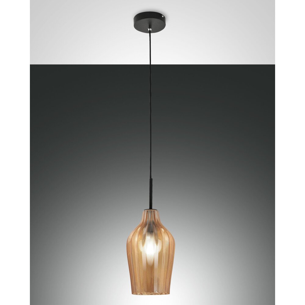 Fabas Luce Stintino Pendelleuchte Schwarz, 1-flammig main product photo