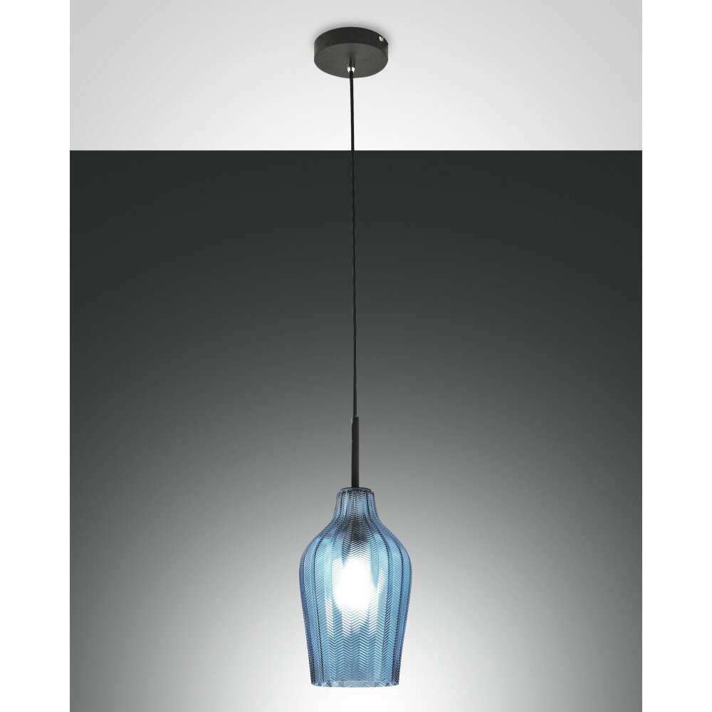 Fabas Luce Stintino Pendelleuchte Schwarz, 1-flammig main product photo