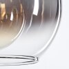 Koyoto Hängeleuchte Glas 15 cm, 20 cm, 25 cm Chrom, Klar, Rauchfarben, 3-flammig