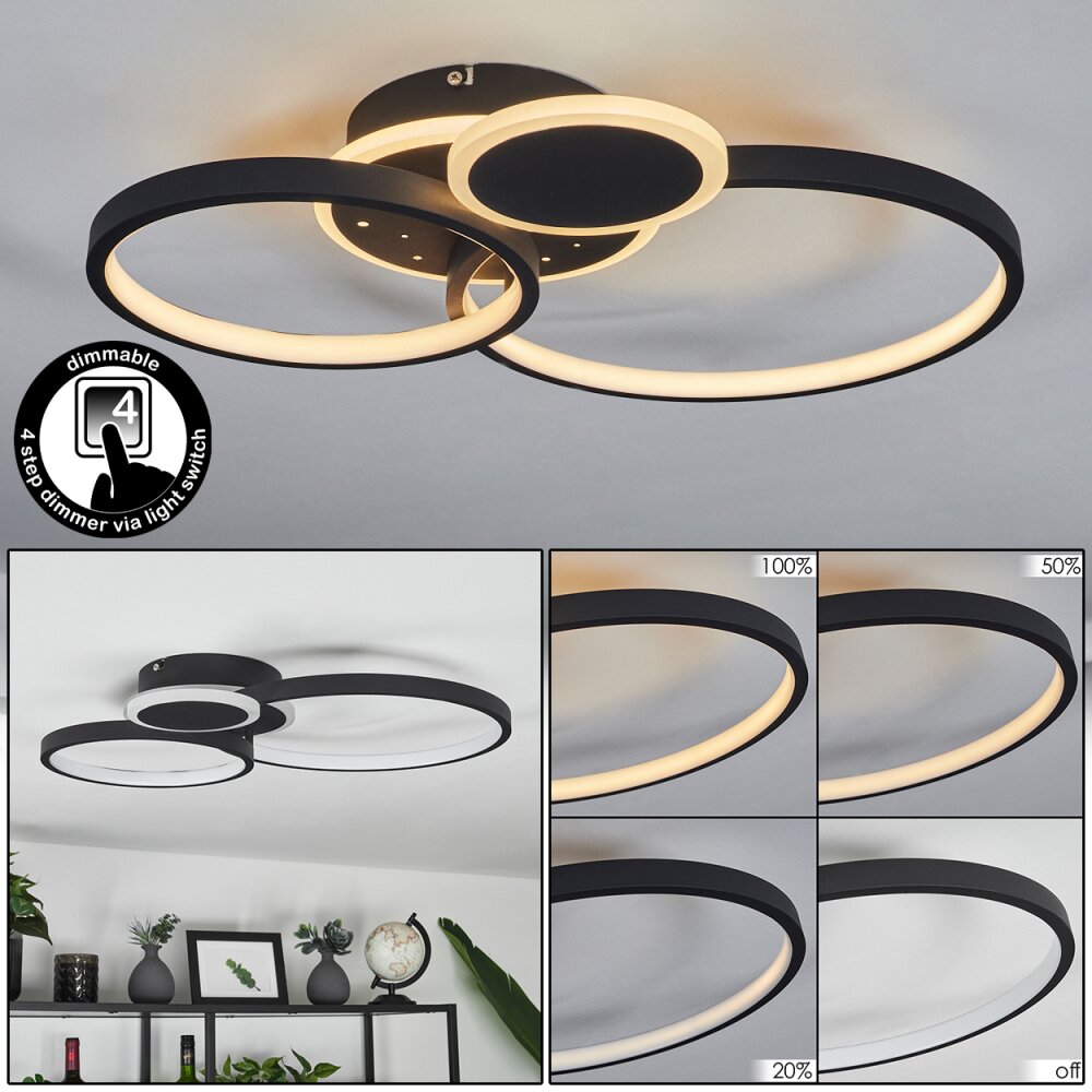 Tagsdorff Deckenleuchte LED Schwarz, Weiß, 1-flammig main product photo