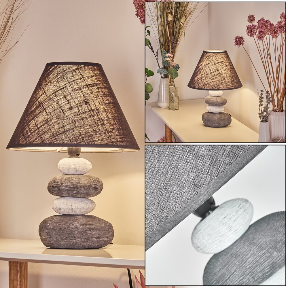 Palmela Tischleuchte Grau, Weiß, 1-flammig main product photo