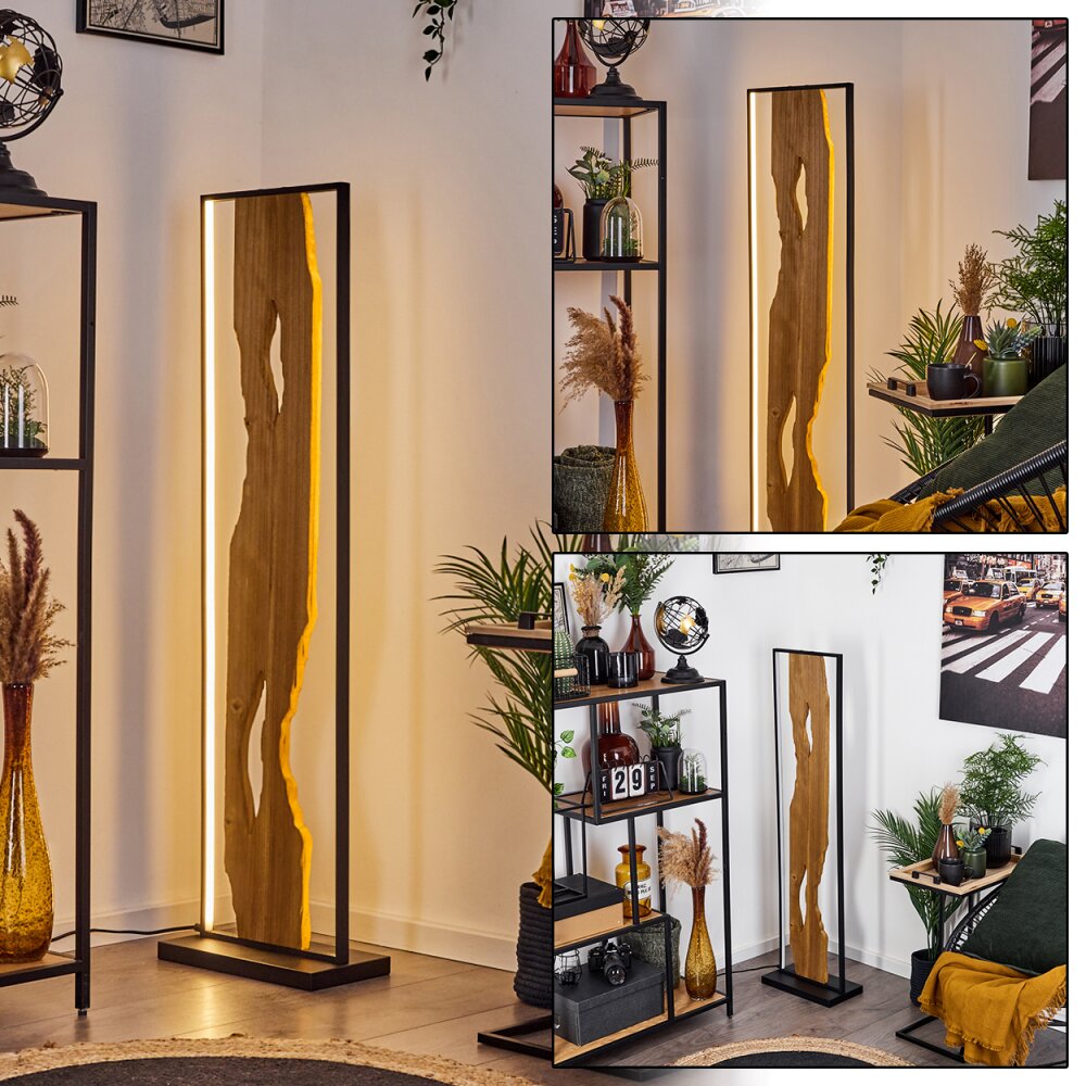 Nevogilde Stehleuchte LED Naturfarben, Schwarz, 1-flammig main product photo