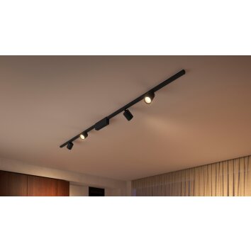 Philips Hue Perifo Basis-Set Deckenleuchte LED Schwarz, 4-flammig, Farbwechsler