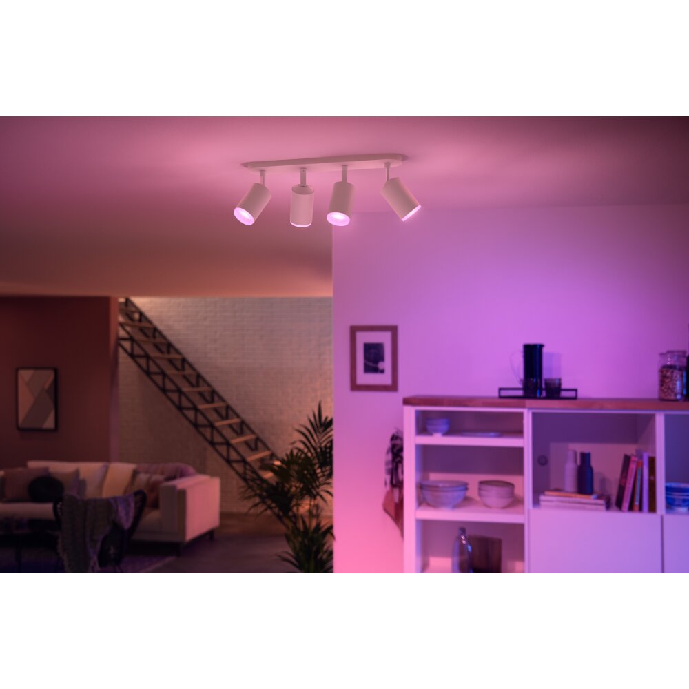 Philips Hue Fugato Deckenleuchte LED Weiß, 4-flammig, Farbwechsler