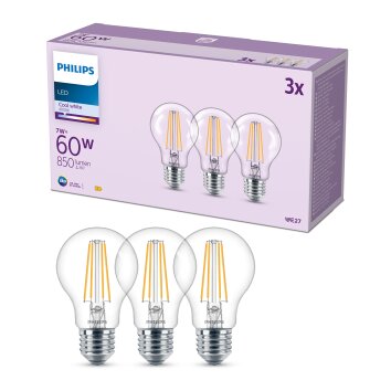 Philips Classic 3er Set LED E27 7 Watt 4000 Kelvin 850 Lumen