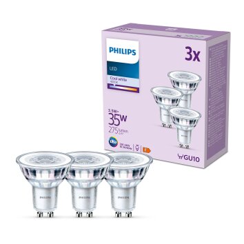 Philips Classic 3er Set LED GU10 3,5 Watt 4000 Kelvin 275 Lumen