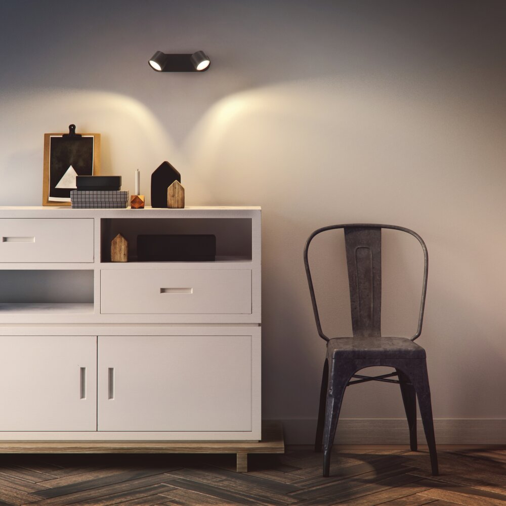 Philips Star Deckenleuchte LED Schwarz, 2-flammig main product photo