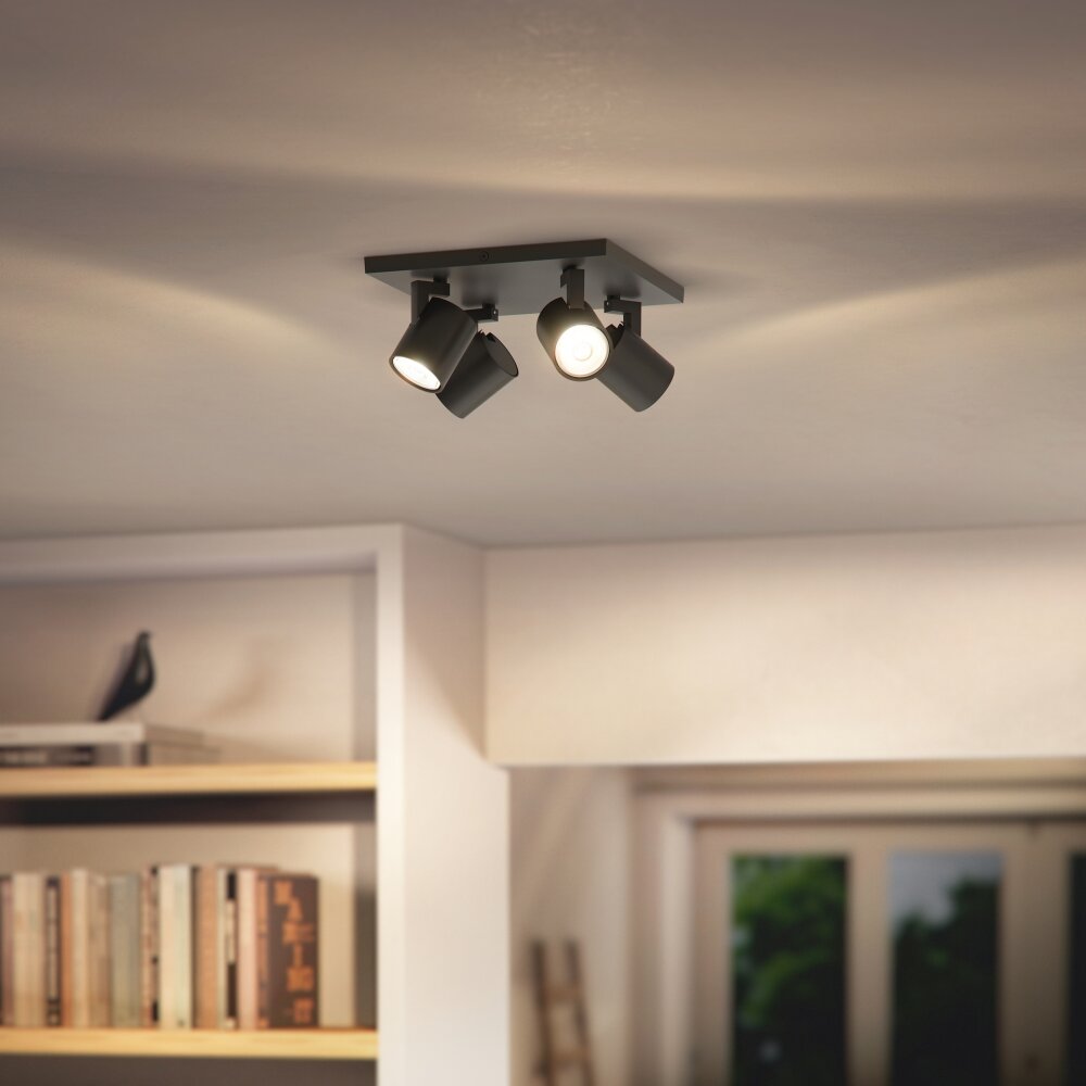 Philips myLiving Runner Deckenleuchte Schwarz, 4-flammig main product photo
