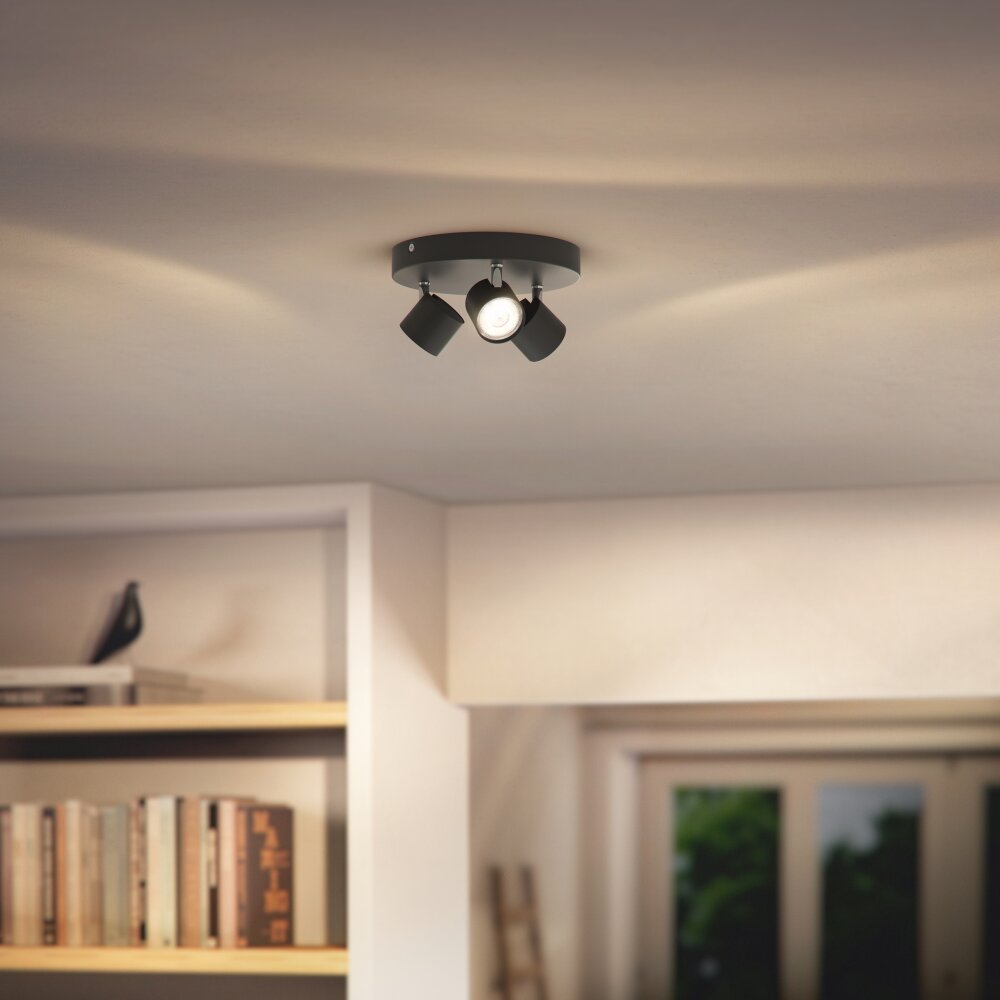 Philips Star Deckenleuchte LED Schwarz, 3-flammig main product photo