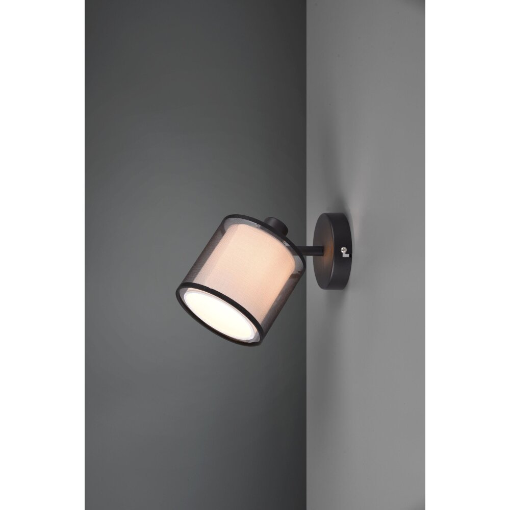 Trio Burton Wandleuchte Schwarz, 1-flammig main product photo