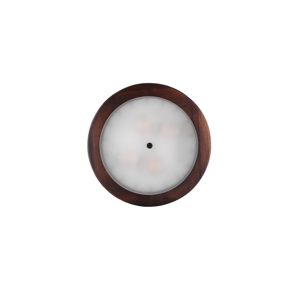 Trio Pali Deckenleuchte Holz dunkel, 2-flammig