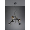 Trio Roxie Pendelleuchte Messing, Schwarz, 6-flammig