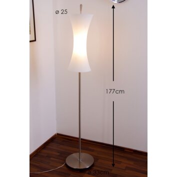 Ideallux ELICA PT1 Stehlampe Nickel-Matt, 1-flammig