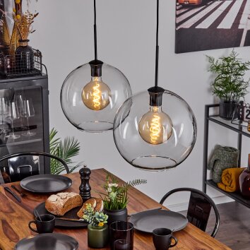 Koyoto Hängeleuchte Glas 30 cm Klar, 2-flammig Koyoto Hängeleuchte Glas 30 cm Klar, 2-flammig