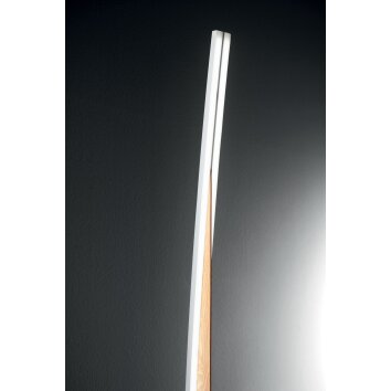Fabas Luce Cordoba Stehleuchte LED Naturfarben, Weiß, 1-flammig