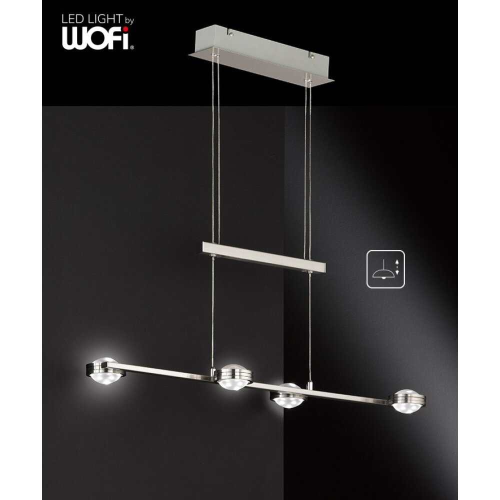 Wofi GAP Pendelleuchte LED Nickel-Matt, 8-flammig main product photo