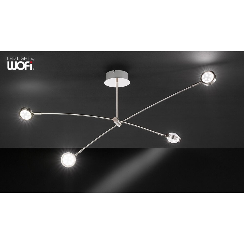 Wofi GAP Deckenleuchte LED Nickel-Matt, 8-flammig main product photo