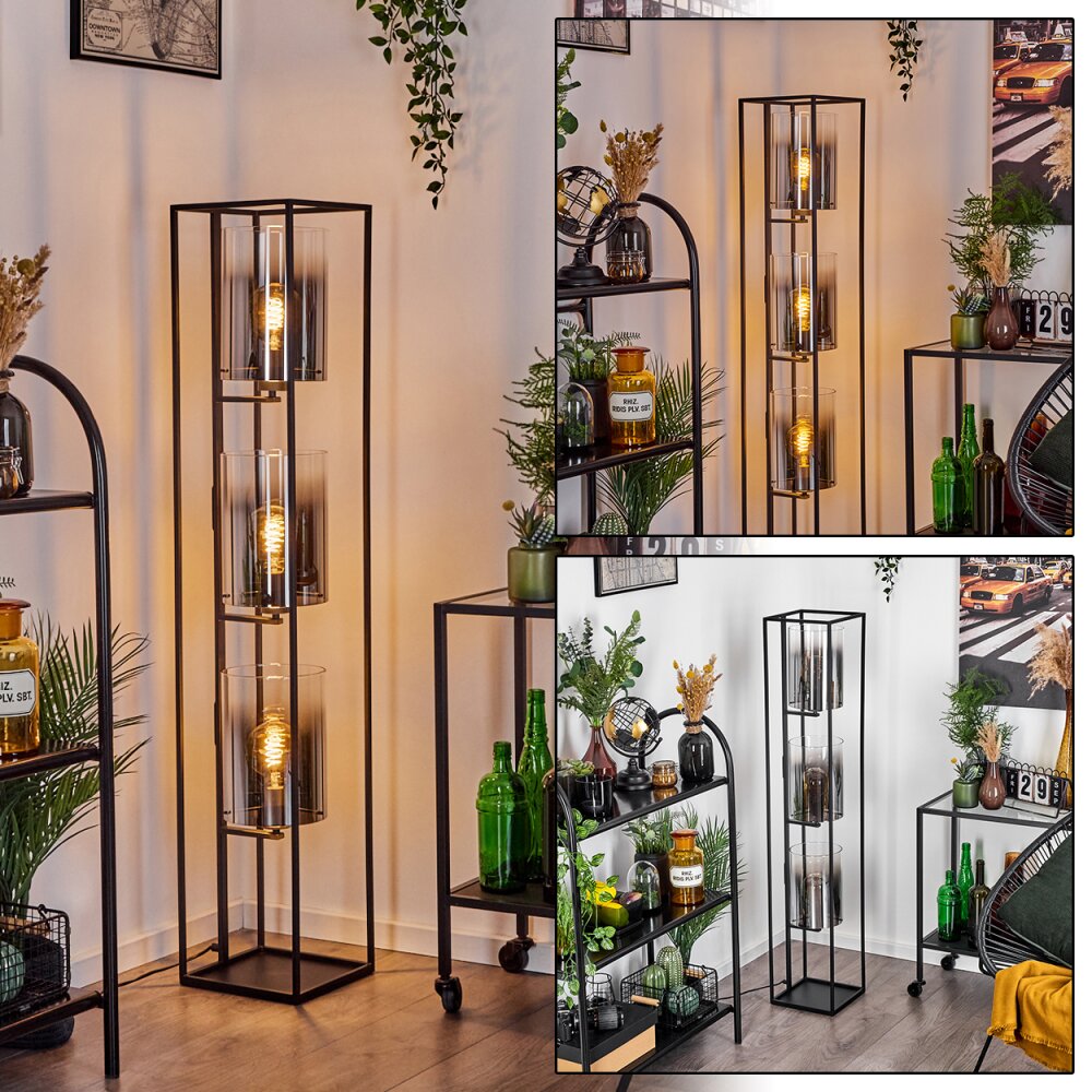 Sarniguet Stehleuchte Schwarz, 3-flammig main product photo