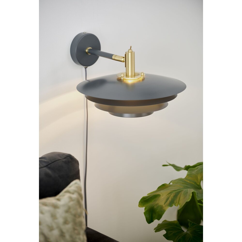 Nordlux BRETAGNE Wandleuchte Grau, 1-flammig main product photo