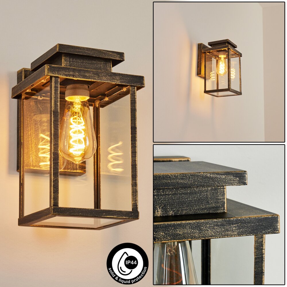 Tieva Außenwandleuchte Braun, Gold, 1-flammig main product photo