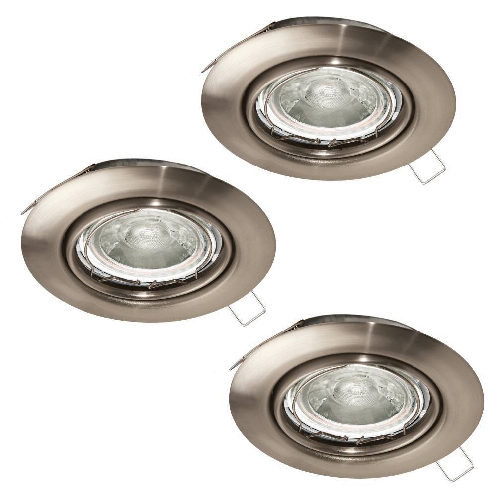 Eglo Leuchten MAZUBY Einbauleuchte 3er Set LED Nickel-Matt, 3-flammig main product photo