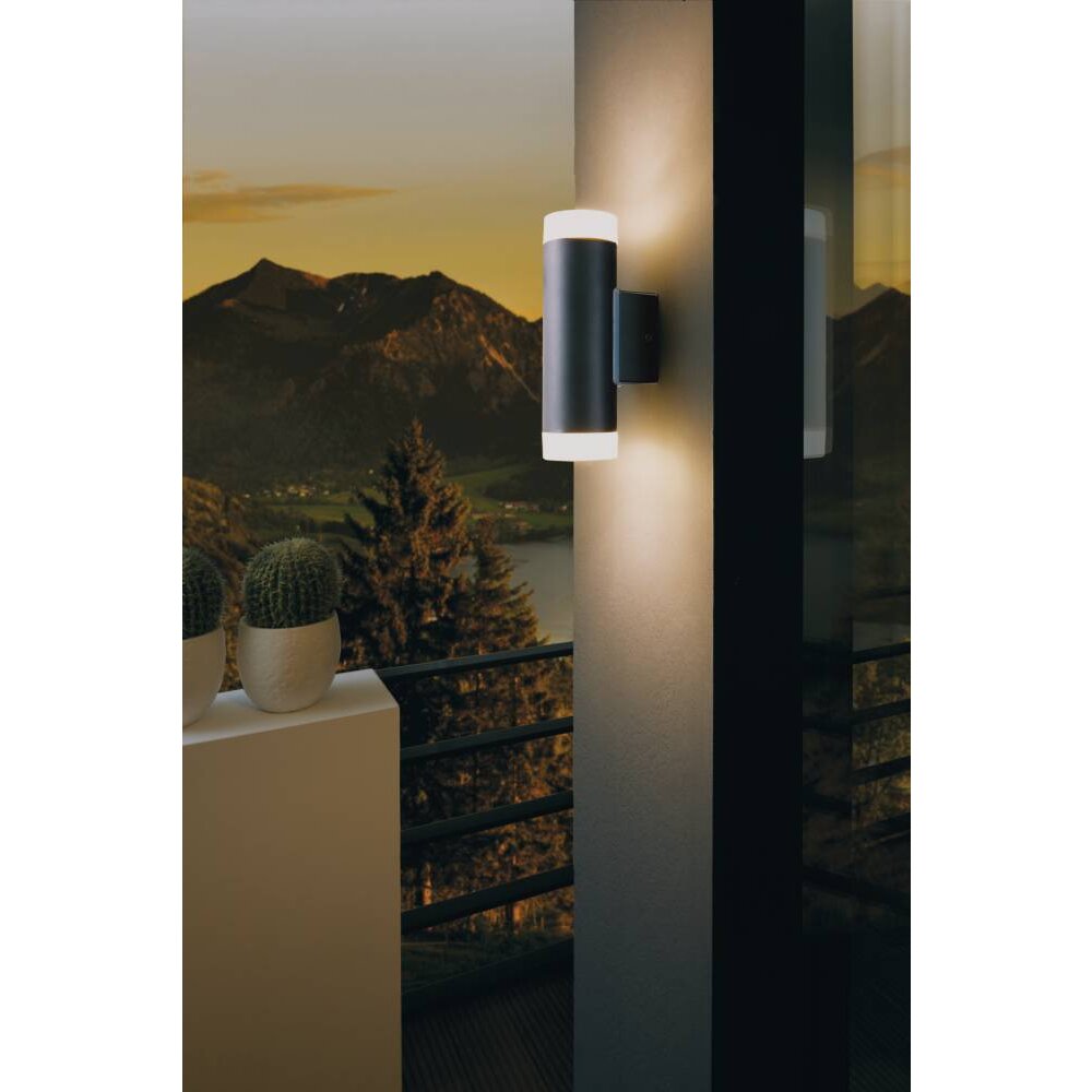 Eglo Leuchten RIGA-LED Außenwandleuchte Schwarz, 2-flammig main product photo